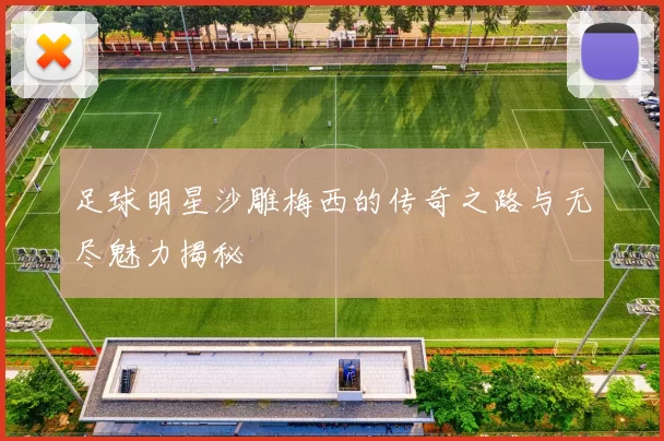 足球明星沙雕梅西的传奇之路与无尽魅力揭秘